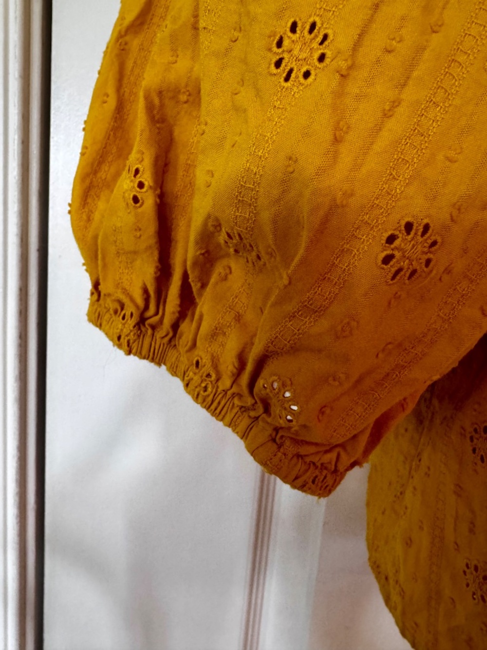 Universal Thread Goods Co. Eyelet Gold Blouse - Picture 9 of 13